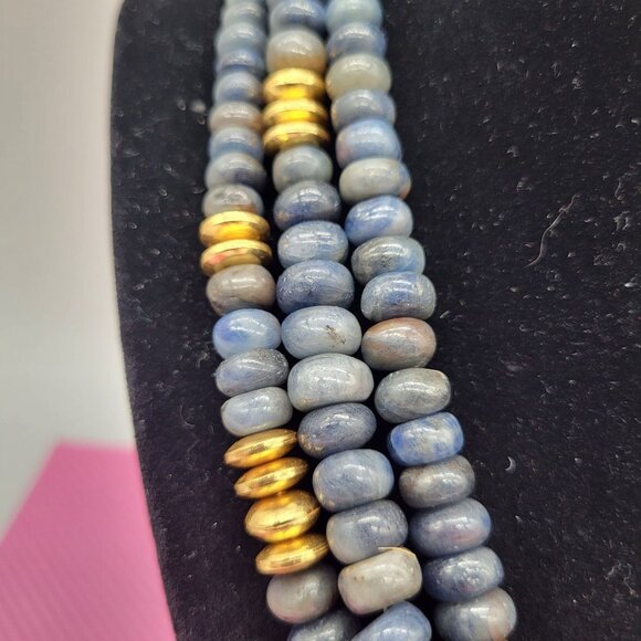 Ana Srdic S Africa Lapis Lazuli Beaded Gold Vermeil Amethyst Cabochon Necklace - Picture 3 of 14